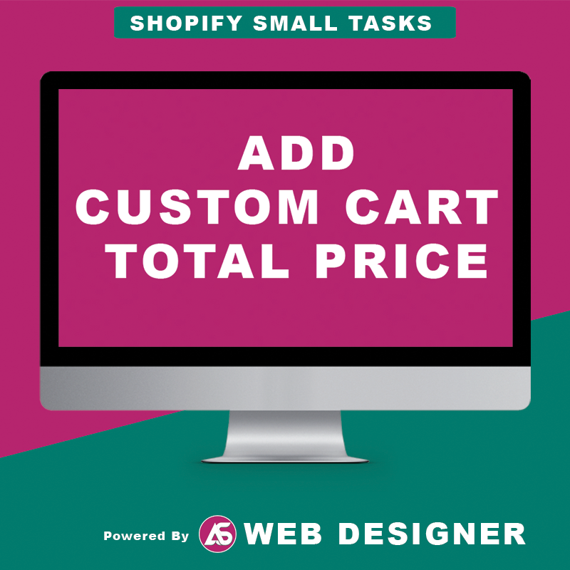 Add Custom Cart Total Price On Cart Page Shopify Stores Shopify Small Tasks Shopify Website Design Shopify Dropshipping.jpg
